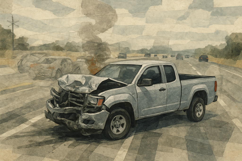 One Dead in Overturned Pickup Truck Crash on EB 8 in El Centro Area